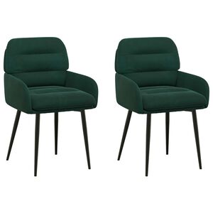 vidaXL &Eacute;tkező Sz&eacute;kek 2 pcs B&aacute;rsony S&ouml;t&eacute;tz&ouml;ld 59 x 59,5 x 90 cm