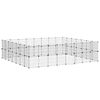 vidaXL 60 paneles fekete ac&eacute;l kis&aacute;llatketrec ajt&oacute;val 280 x 245 x 70 cm
