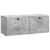 vidaXL Fali TV szekr&eacute;ny 78,5 x 31 x 30 cm Betonsz&uuml;rke Szerelt Fa