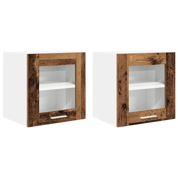 vidaXL F&uuml;ggő szekr&eacute;ny t&aacute;rol&oacute;val 2 pcs &Ouml;reg fa 40 x 31 x 40 cm Faanyag