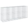 vidaXL horganyzott vas gabion kos&aacute;r fed&eacute;llel 450 x 100 x 200 cm