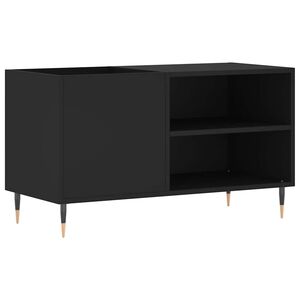vidaXL fekete szerelt fa hanglemezszekr&eacute;ny 85x38x48 cm