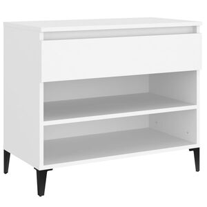 vidaXL feh&eacute;r szerelt fa cipősszekr&eacute;ny 70x36x60 cm