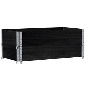vidaXL fekete t&ouml;m&ouml;r fenyő kerti n&ouml;v&eacute;nytart&oacute; 100 x 50 cm