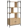 vidaXL sonoma t&ouml;lgyfa ajt&oacute;s k&ouml;nyvespolc 76,5x30x154,5 cm r&eacute;tegelt fa