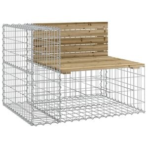 vidaXL t&ouml;m&ouml;r impergn&aacute;lt fenyőfa gabion kerti pad 92x71x65,5 cm