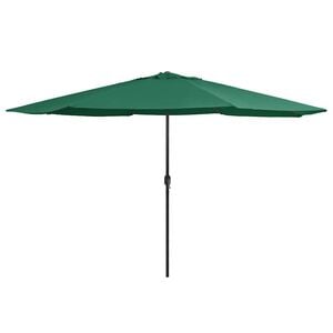 vidaXL z&ouml;ld k&uuml;lt&eacute;ri napernyő f&eacute;mr&uacute;ddal 390 cm