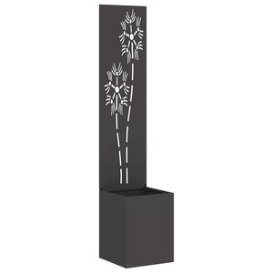vidaXL Kertv&eacute;dő v&aacute;szon Fekete 32 x 150 cm Hidegen hengerelt ac&eacute;l