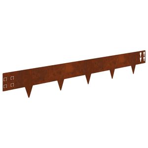 vidaXL Fűszeg&eacute;lyez&eacute;s 20 db 100 x 15 cm Ac&eacute;l Rozsd&aacute;s