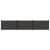 vidaXL Ker&iacute;t&eacute;s K&eacute;szlet 3 db 526 x 105 cm WPC &eacute;s Alum&iacute;nium Fekete