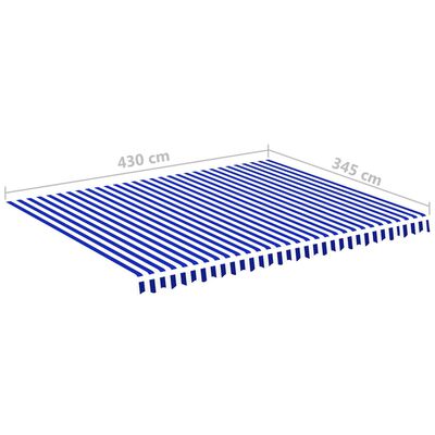 vidaXL kék és fehér csere napellenző ponyva 4,5 x 3,5 m