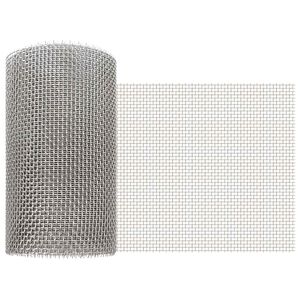 vidaXL H&aacute;l&oacute;s K&eacute;pernyő 20 x 200 cm 6 Mesh Rozsdamentes ac&eacute;l 201 Ez&uuml;st