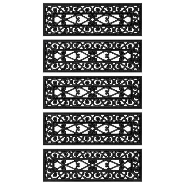 vidaXL lépcsőfokok 5 db 25x75 cm-es gumival