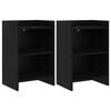 vidaXL &Eacute;jjeliszekr&eacute;nyek 2 pcs Fekete T&ouml;lgy 40 x 30 x 60 cm Szerelt Fa
