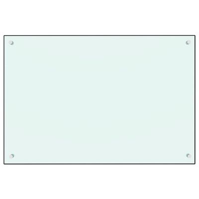 vidaXL fehér edzett üveg konyhai falburkoló 90 x 60 cm