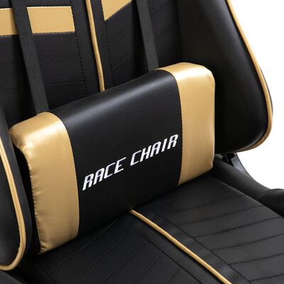 vidaXL aranyszínű műbőr gamer szék