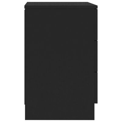 vidaXL 2 db fekete forgácslap éjjeliszekrény 38 x 35 x 56 cm