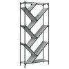 vidaXL szürke sonoma szerelt fa és fém könyvszekrény 79 x 30 x 180 cm