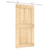 vidaXL Cs&uacute;sz&oacute; ajt&oacute; Term&eacute;szetes &eacute;s Feh&eacute;r 100 x 210 cm Szil&aacute;rd Fenyőfa