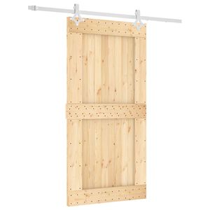vidaXL Cs&uacute;sz&oacute; ajt&oacute; Term&eacute;szetes &eacute;s Feh&eacute;r 100 x 210 cm Szil&aacute;rd Fenyőfa