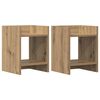 vidaXL N&ouml;v&eacute;ny&aacute;llv&aacute;ny 2 pcs K&eacute;zműves T&ouml;lgy 30 x 30 x 40 cm M&eacute;rn&ouml;ki fa