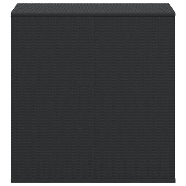 vidaXL fekete polyrattan kerti párnatartó doboz 100 x 49 x 103,5 cm