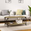 vidaXL sonoma t&ouml;lgy szerelt fa &eacute;s vas doh&aacute;nyz&oacute;asztal 100 x 50 x 45 cm