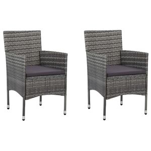 vidaXL 2 db sz&uuml;rke kerti polyrattan &eacute;tkezősz&eacute;k