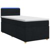 vidaXL Boxspring &aacute;gy matraccal fejt&aacute;ml&aacute;val Fekete 90 x 200 cm Sz&ouml;vet