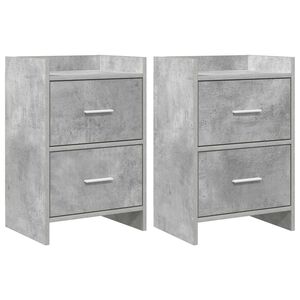 vidaXL &Eacute;jjeliszekr&eacute;nyek 2 db Betonsz&uuml;rke 40 x 30 x 60 cm Szerelt Fa
