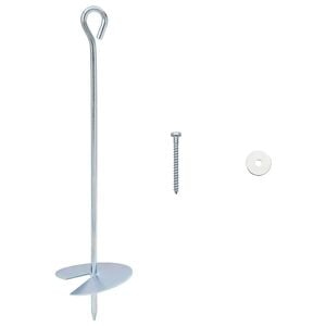 vidaXL F&ouml;ldi horgony 10 pcs Ez&uuml;st &Oslash;10 x 40 cm Galvaniz&aacute;lt f&eacute;m
