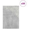 vidaXL Dekor Panelek 50 pcs Beton Sz&uuml;rke 21 x 30 x 0,27 cm Faanyag