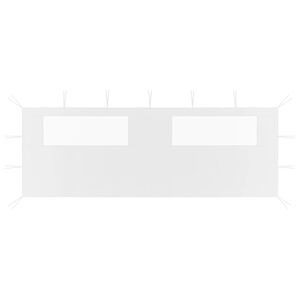 vidaXL feh&eacute;r ablakos pavilonfal 6 x 2 m