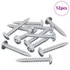 vidaXL Fa Csavar 12 pcs Ez&uuml;st M4 x 28 mm Vas