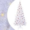 vidaXL Mű kar&aacute;csonyfa 300 LED-del &aacute;llv&aacute;nnyal Feh&eacute;r 240 cm PVC &eacute;s Ac&eacute;l