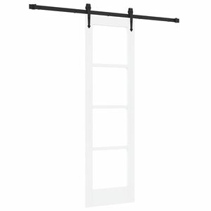 vidaXL Cs&uacute;sz&oacute; ajt&oacute; 61 x 198,5 cm T&ouml;m&ouml;r fenyőfa &eacute;s &uuml;veg Feh&eacute;r