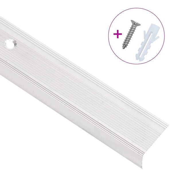 vidaXL 15 db ez&uuml;stsz&iacute;nű L-alak&uacute; alum&iacute;nium l&eacute;pcső&eacute;lv&eacute;dő 90 cm