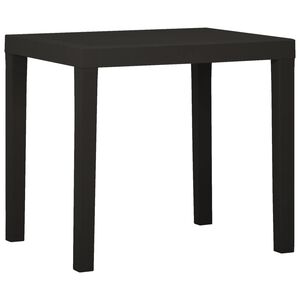 vidaXL antracitsz&uuml;rke műanyag kerti asztal 79 x 65 x 72 cm