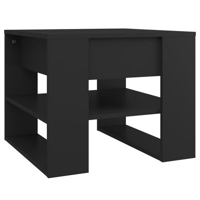 vidaXL fekete szerelt fa dohányzóasztal 55,5 x 55 x 45 cm