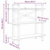 vidaXL Könyvespolc Öreg fa 100 x 33,5 x 102 cm Faanyag
