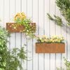 vidaXL 2 db rozsda sz&iacute;nű corten ac&eacute;l fali n&ouml;v&eacute;nytart&oacute; 53 x 10 x 17 cm