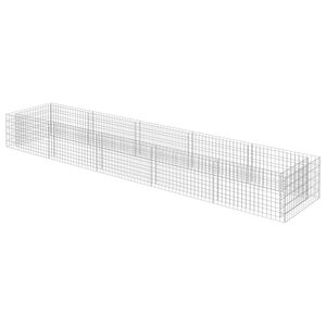 vidaXL horganyzott ac&eacute;l gabion magas&aacute;gy&aacute;s 450 x 90 x 50 cm