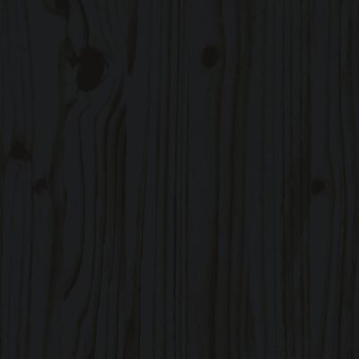 vidaXL fekete tömör fenyőfa kanapéágy 90 x 190 cm