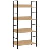 vidaXL 4 szintes t&ouml;lgysz&iacute;nű szerelt fa k&ouml;nyvespolc 60x27,6x124,5 cm