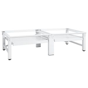 vidaXL feh&eacute;r mos&oacute;- &eacute;s sz&aacute;r&iacute;t&oacute;g&eacute;ptart&oacute; &aacute;llv&aacute;ny kih&uacute;zhat&oacute; polcokkal