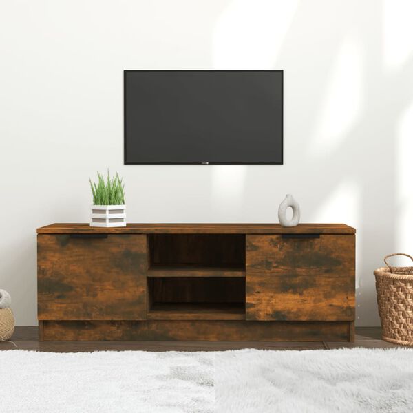 vidaXL f&uuml;st&ouml;s t&ouml;lgy sz&iacute;nű szerelt fa TV-szekr&eacute;ny 102 x 35 x 36,5 cm