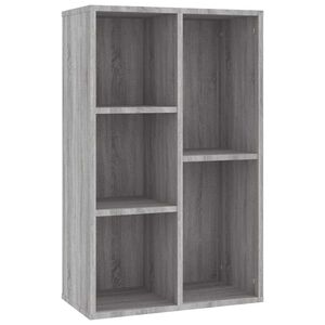 vidaXL sz&uuml;rke sonoma sz&iacute;nű fa k&ouml;nyv-/t&aacute;lal&oacute;szekr&eacute;ny 50x25x80 cm