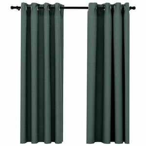vidaXL 2 db z&ouml;ld, v&aacute;szonhat&aacute;s&uacute; s&ouml;t&eacute;t&iacute;tőf&uuml;gg&ouml;ny fűzőkarik&aacute;val 140 x 175 cm