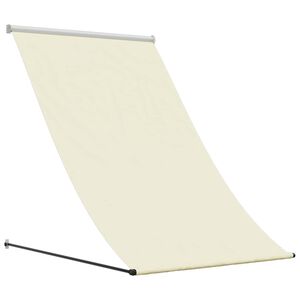 vidaXL kr&eacute;msz&iacute;nű sz&ouml;vet &eacute;s ac&eacute;l feltekerhető napellenző 100 x 150 cm