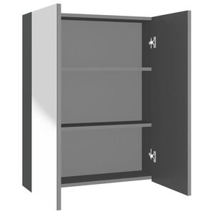 vidaXL antracitsz&uuml;rke MDF t&uuml;kr&ouml;s f&uuml;rdőszobaszekr&eacute;ny 60 x 15 x 75 cm